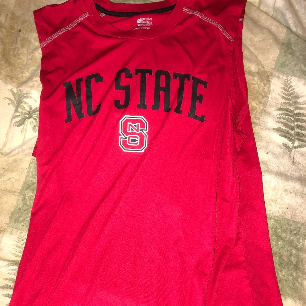 NC State tank top.